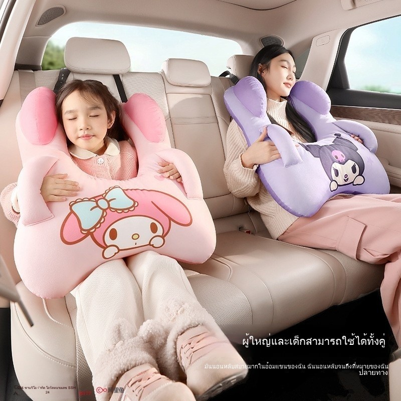 Sanrio หมอนรถเด็ก Hello Kitty/Melody ด้านหลัง Sleeping เบาะเสริมการ์ตูน