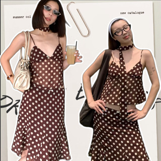 BIK พร้อมส่ง🔥เสื้อสายเดี่ยว เสื้อเปิดไหล่ คล้องคอ ผ้าชีฟองเน…