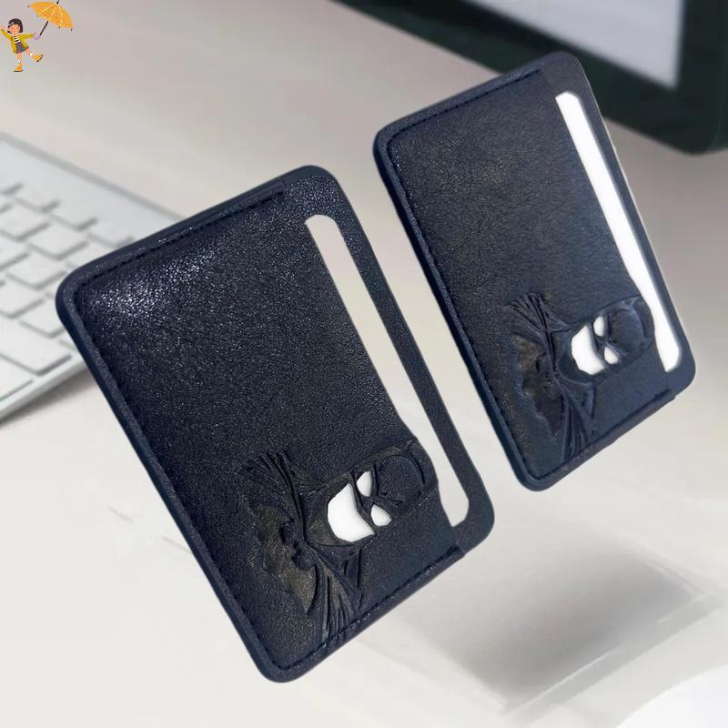 [GOU] Bat ID Wallet Slim Leather Card Holder Case Wallet With Hero Mask Creative Anniversary Birthda