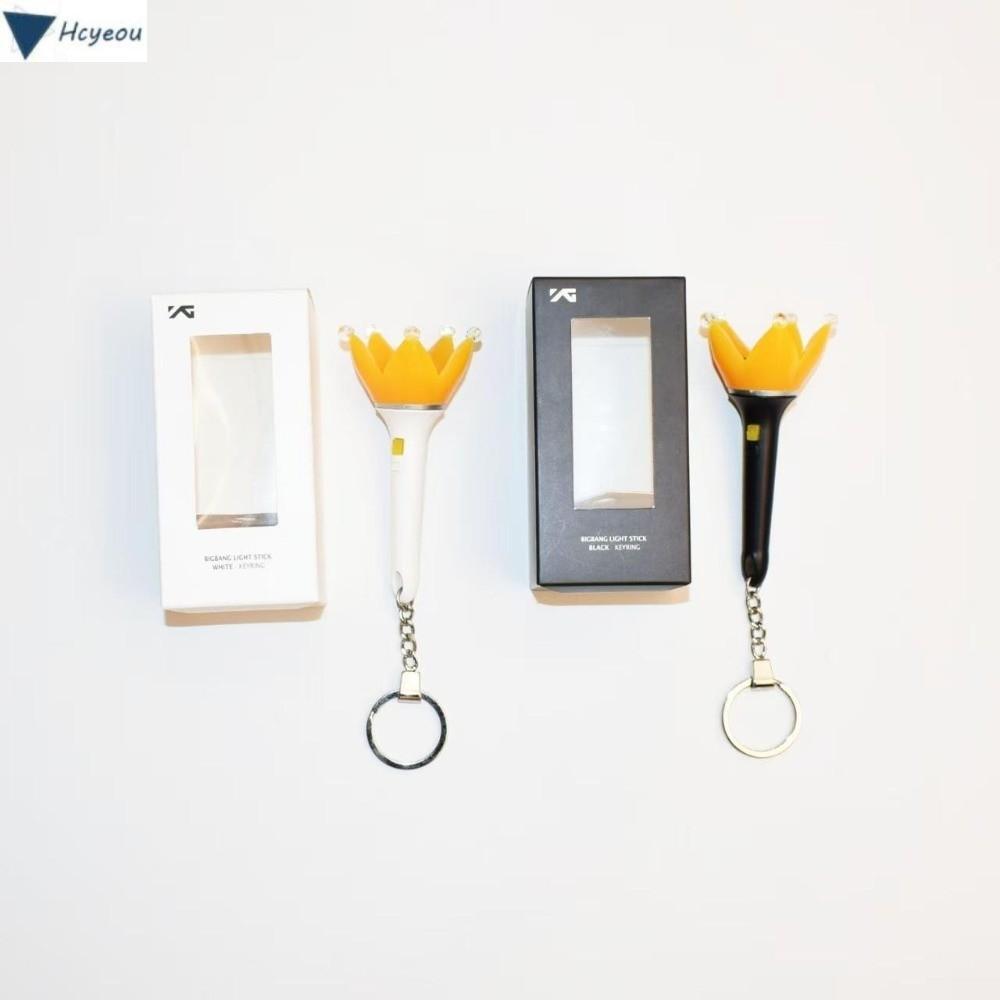 HCYEOU แท่งไฟKpop,สีดําสีขาวมินิBigbang Lightstick,แฟชั่นมงกุฎรูปร่างแบบพกพาแสงแฟลชจี้พัดลมสนับสนุน
