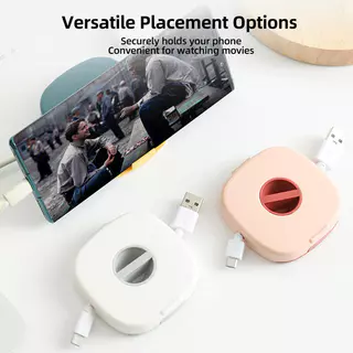 HdoorLink Cable Organizer หมุนม้วนเก็บสายกล่องพลาสติกแบบพกพากล่องเก็บสายไฟที่วางโทรศัพท์เมาส์ลวดหูฟังสายไฟ
