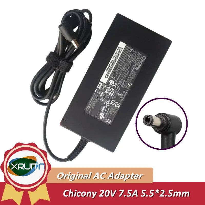 ของแท้ Chicony 150W 20V 7.5A A18-150P1A AC Adapter Charger สําหรับระบบ 76 Gazelle (gaze17) i7-127000