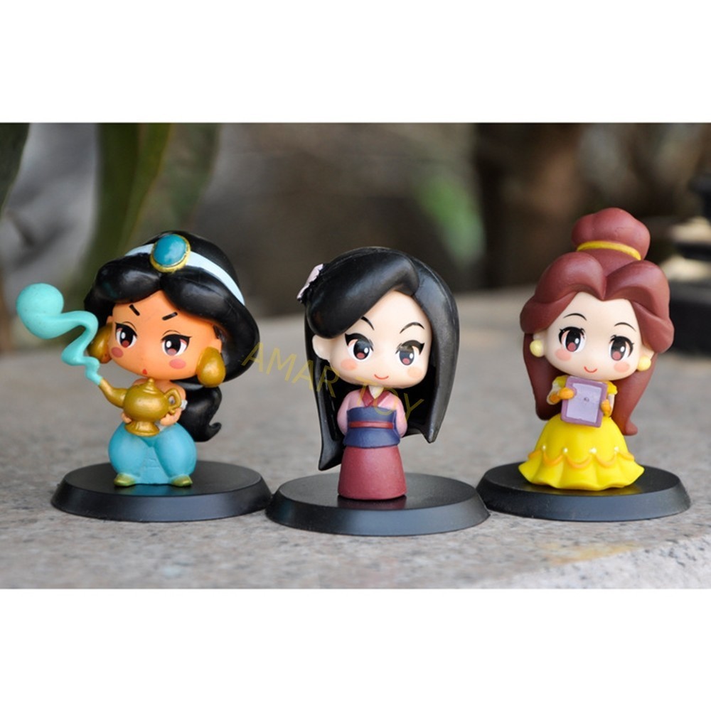 (SET 9 ชิ้น) โมเดล ตัวละคร เจ้าหญิง Disney  (ขนาด 5-6 ซม.) แบบที่ 4 โมเดล ของเล่น ของสะสม ของขวัญ สำหรับ แฟนๆ เจ้าหญิง - รูปที่ 3