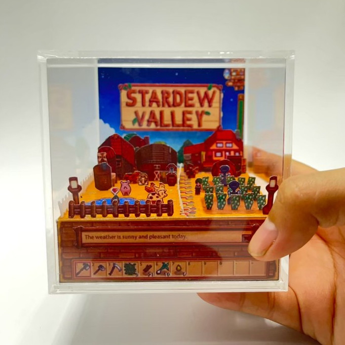 Stardew Valley โมเดลกระดาษ Paper Diorama กล่องอะคลิลิค