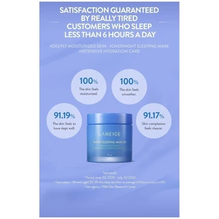 (ซื้อ 1 แถม 1) LANEIGE Water Sleeping Mask EX Overnight Face Mask Sleeping Mask ขนาด 70 ml.*2