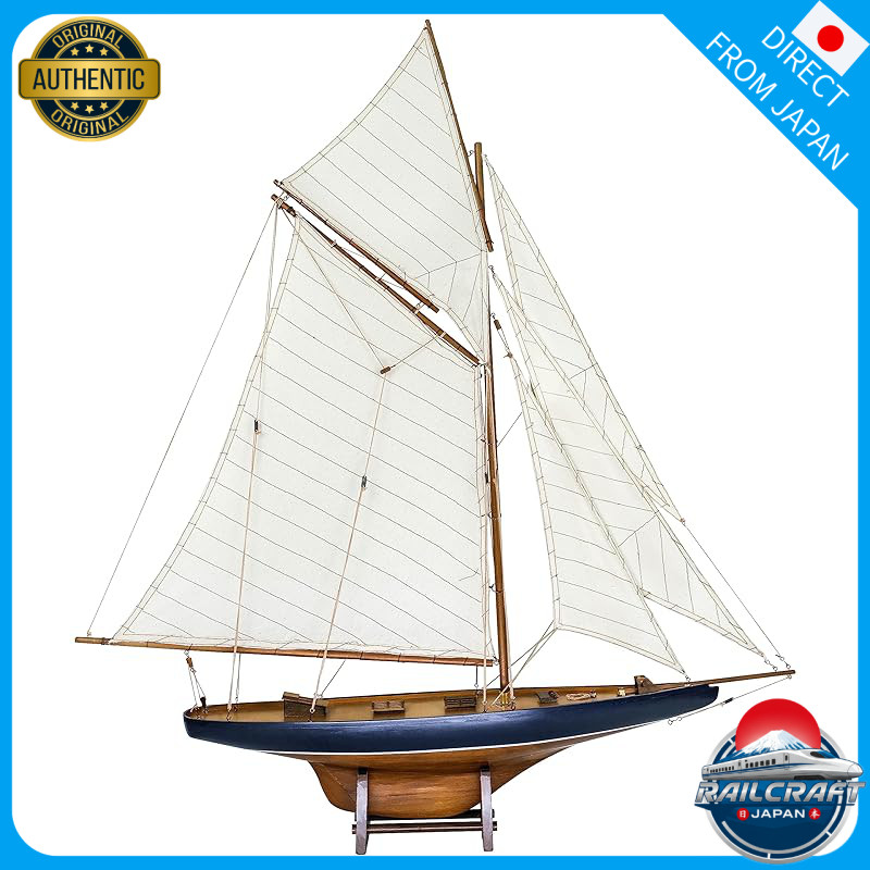 SAILINGSTORY Wooden Yacht Decoration Ship Model Yacht Americas Cup Columbia 1901 Replica Medium