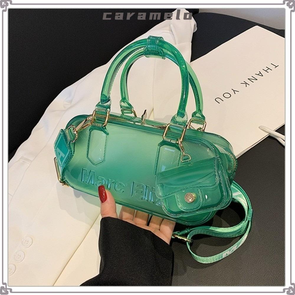 CARAMELO Jelly Bag กระเป๋าสะพายทรงหมอนประณีต กระเป๋าสะพายข้าง PVC โปร่งใส Summer Season