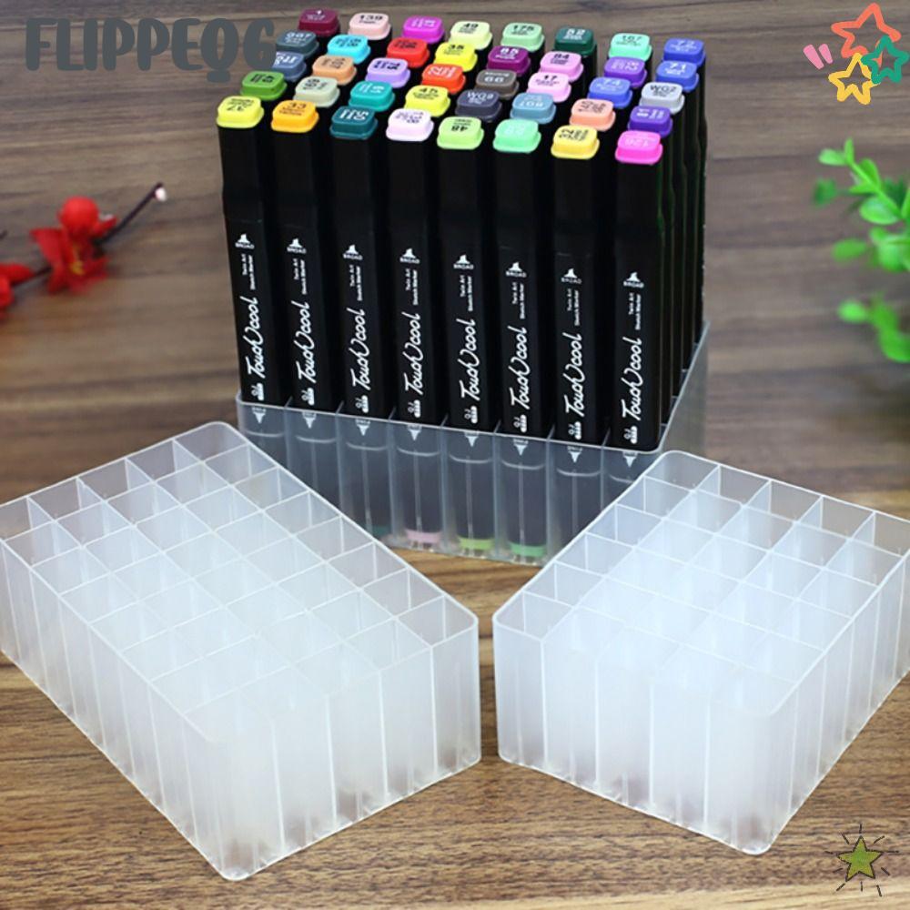 FLIPPEQ6 ที่ใส่ปากกา, ที่ใส่ปากกามาร์กเกอร์มัลติฟังก์ชั่น 12/30/40 ช่อง, อุปกรณ์จัดเก็บบนโต๊ะความจุขนาดใหญ่