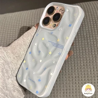 เคส Oppo A17 A12 A15 A38 A16 A54 A57 A3s A78 A74 A5s A58 A16K A18 A17K A7 A55 A31 Reno 8T 6 เคสโทรศัพท์รูปดาวห้าแฉกสไตล์