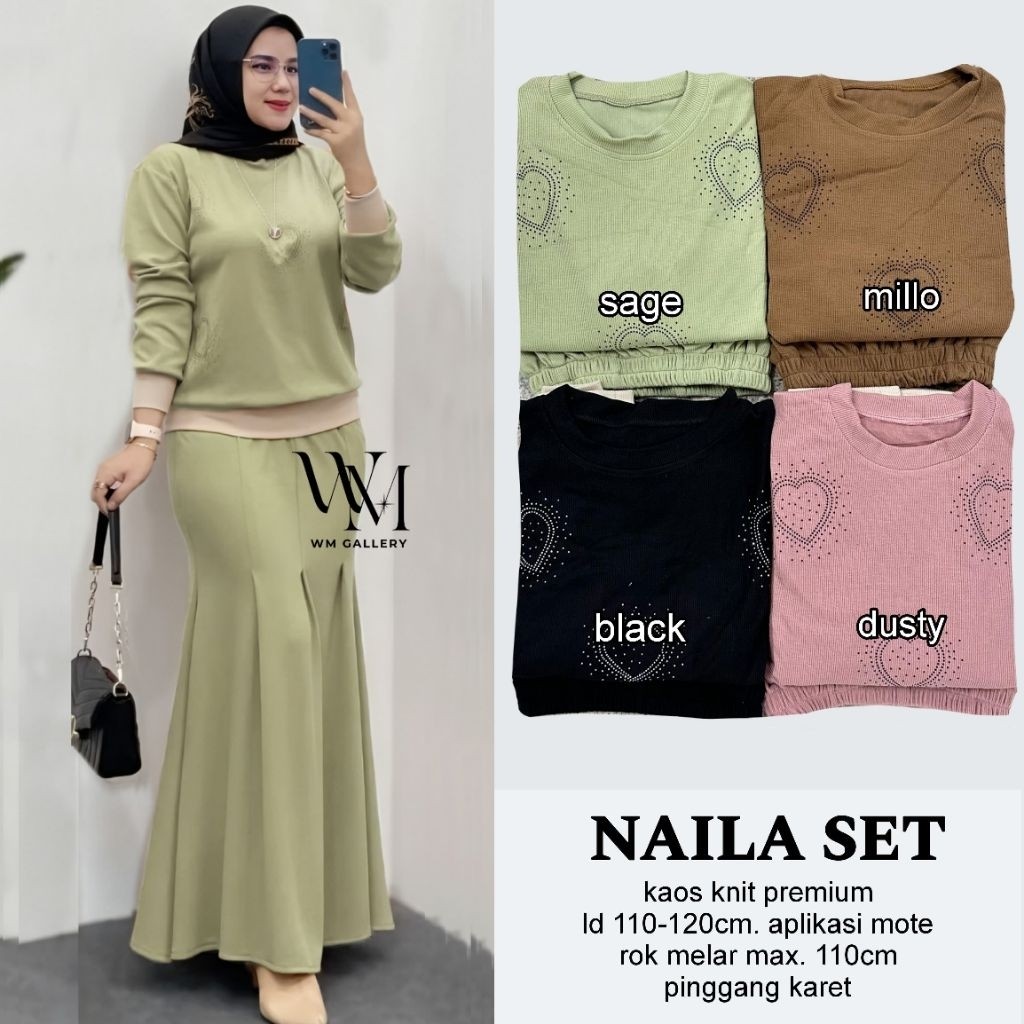มีกลุ่มซื้อขายขอแอดมิน er elrumi NAILA FINE KNIT SET, MERMAID SKIRT WM er elrumi