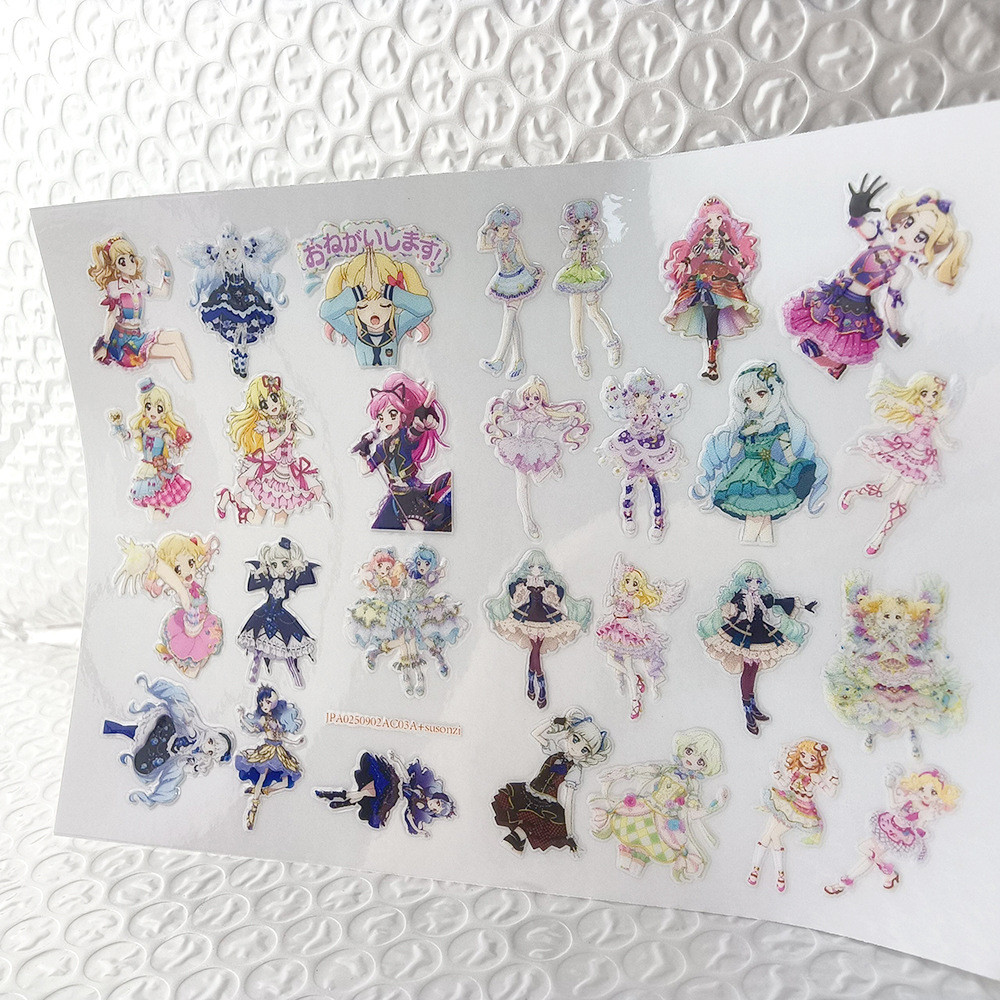 Aikatsu Planet 3D กันน้ํา DTF UV Transfer สติกเกอร์ DIY Decal