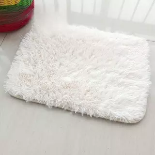 พร้อมส่ง พรมขนนุ่ม พรมขนเช็ดเท้า 40x60 9 สี พรมปูพื้นห้อง พรมนุ่มๆ พรมปูพื้น พรมห้องนอน เทาอ่อน ขาว เทาเข้ม（80x160cm）