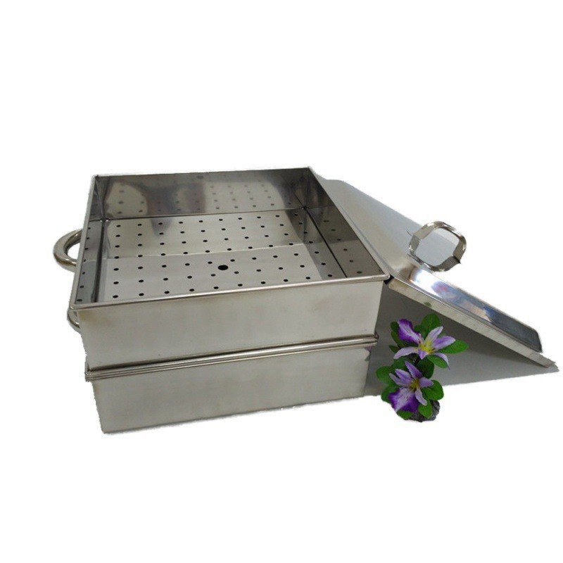 Punch Square Steamer Quick Cage ฝาครอบสแตนเลส Steamer 5 ซม.Square Steamer Water Basin Square Steamer