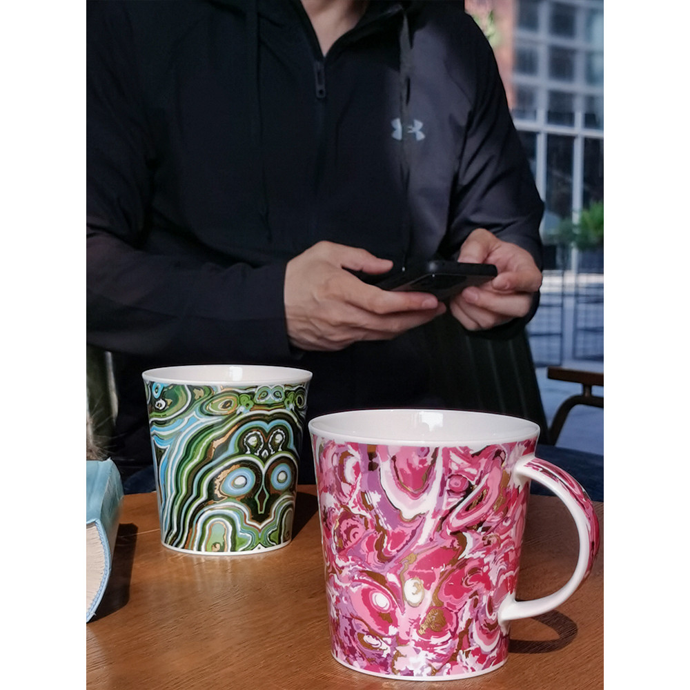 UK DUNOON DUNOON Bone China Mug ถ้วยกาแฟความจุขนาดใหญ่ถ้วยน้ําเซรามิก Creative Couple Cup Gift Box
