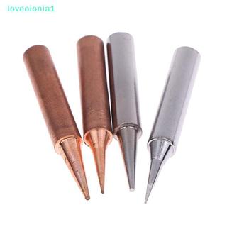 loveoionia1 5pcs Solder Iron Tips ชุดอุปกรณ์เชื่อมตะกั่วทองแดงบริสุทธิ์ 900M-TB สําหรับสถานีบัดกรี IA