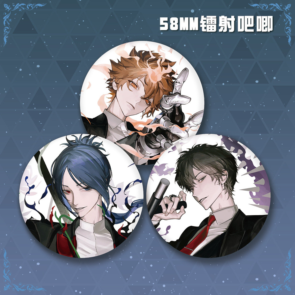 เข็มกลัดป้ายเลเซอร์ Hitman Reborn Sawada Tsun, Rokudo Skull, Kyoya - สินค้าอนิเมะ
