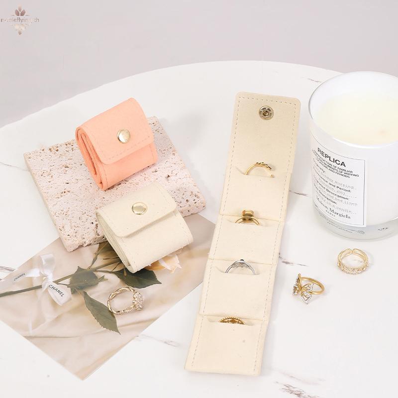 Nf 4 ช่องกระเป๋าเก็บเครื่องประดับแบบพกพามินิเครื่องประดับกระเป๋าต่างหูสร้อยคอแหวนออแกไนเซอร์กระเป๋าเ