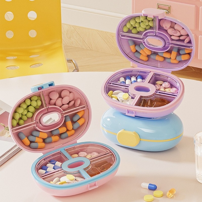 GROUP Travel Friendly Pills Case วัสดุ PP ป้องกันการรั่วซึมหลายสี