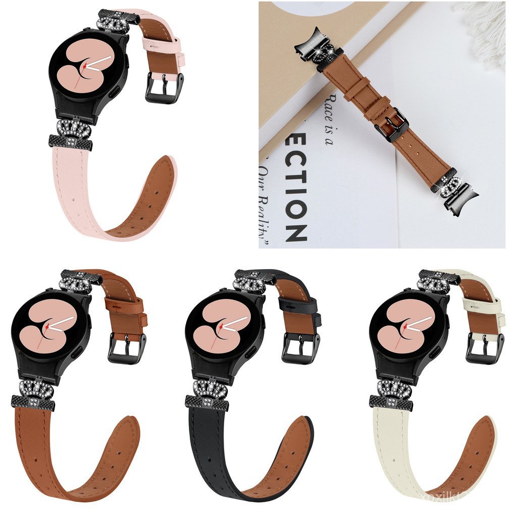 Quick Release galaxywatch7 หนังแท้ 6 Gapless Samsung เหมาะสําหรับ/Crown Strap Pointed Tail 7/Dedicat