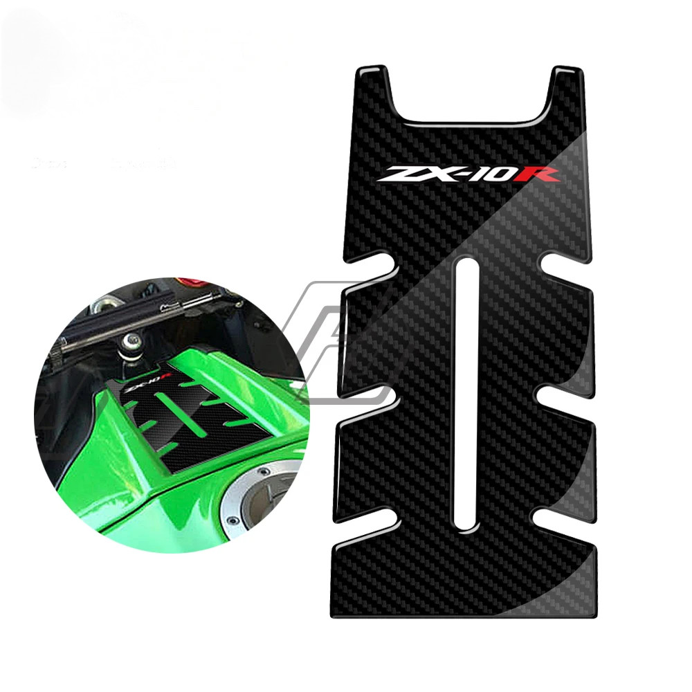 สําหรับ Kawasaki ZX-10R ZX10R ZX 10R 2011-2017 3D Carbon-look ด้านหน้าถังน้ํามันเชื้อเพลิงฝาครอบ Pro