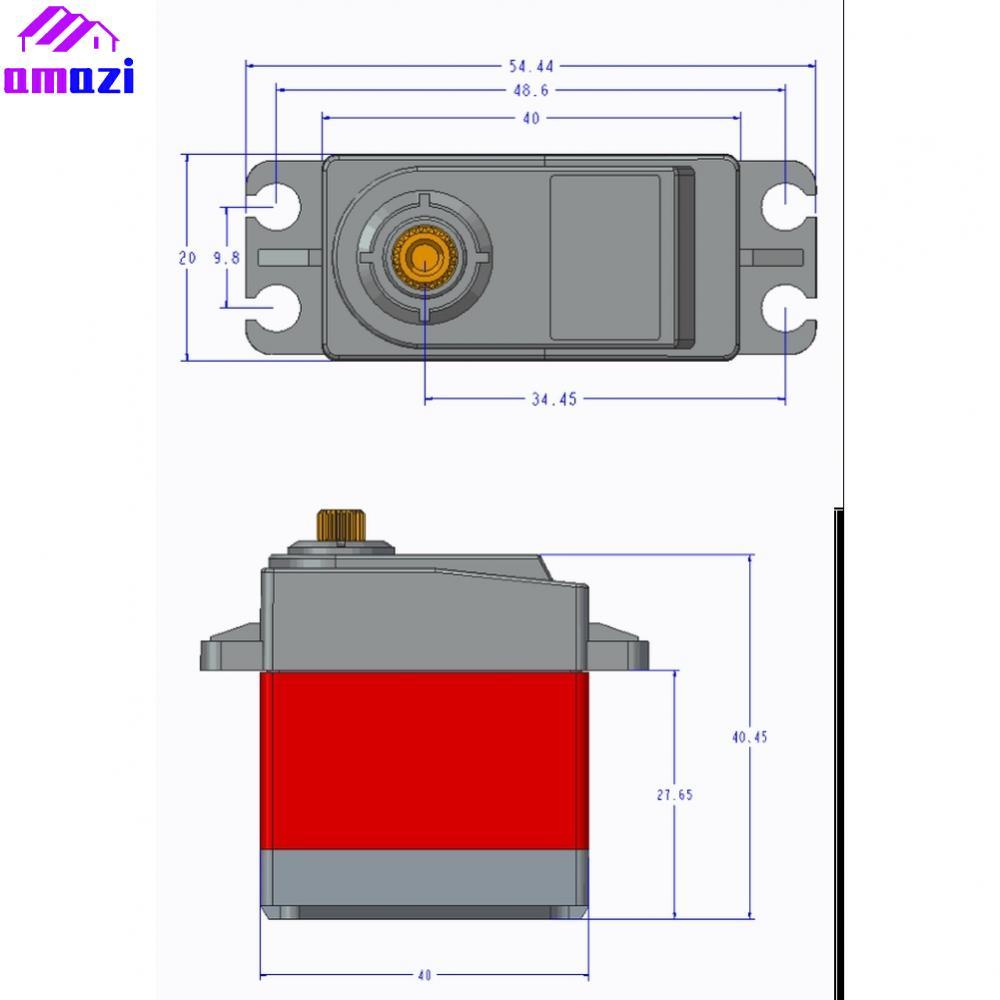 TD8120MG เกียร์พวงมาลัยดิจิตอล 20KG แรงบิดสูง 180 องศาเกียร์โลหะผสมสําหรับหุ่นยนต์