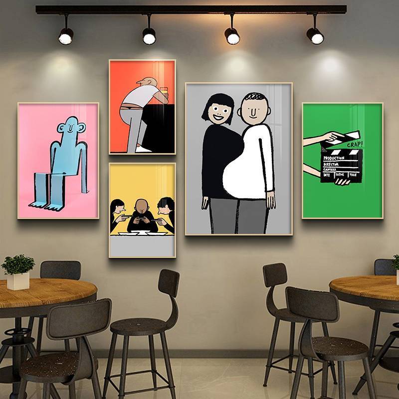 ห้องน้ําห้องน้ําการปรับแต่งศิลปะนามธรรมร้านกาแฟพื้นหลังตกแต่งผนังโปสเตอร์ตกแต่งบ้านภาพวาดผ้าใบ