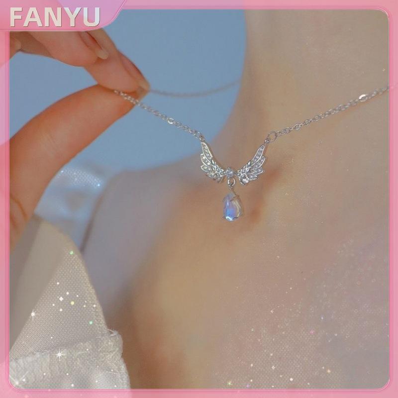 Sgl แฟชั่น Angel Fairy Wings จี้สร้อยคอ Shining Clavicle Choker Zircon สร้อยคอหวานงานแต่งงานหญิงแฟชั