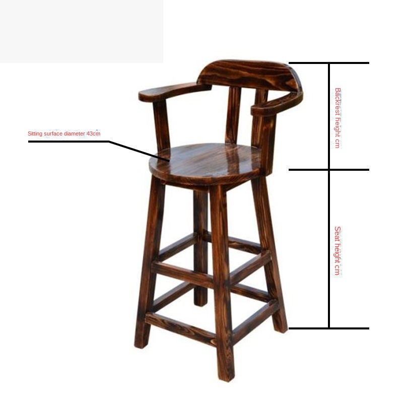 Armrest high chair bar stool solid wood bar stool bar stool elderly lumbar spine rehabilitation stoo