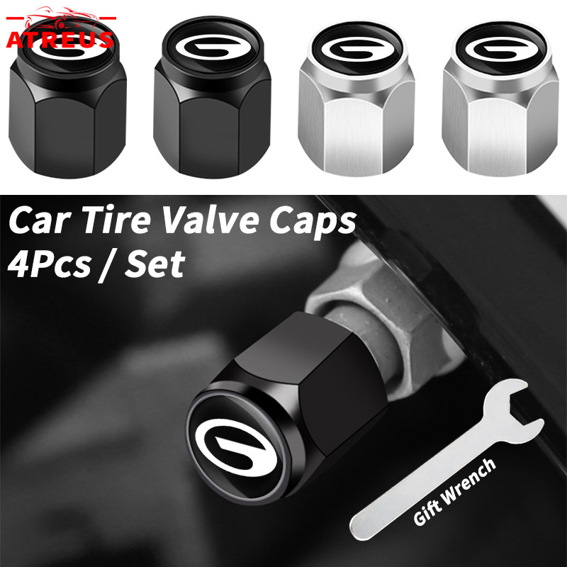 4 ชิ้น GAC Aion Y จุกลมยางรถยนต์ จุ๊บลมยาง พร้อมโลโก้ จุกปิดลมยางพร้อมประแจ ป้องกันฝุ่น ฝาปิดจุกลม ยางรถยนต์