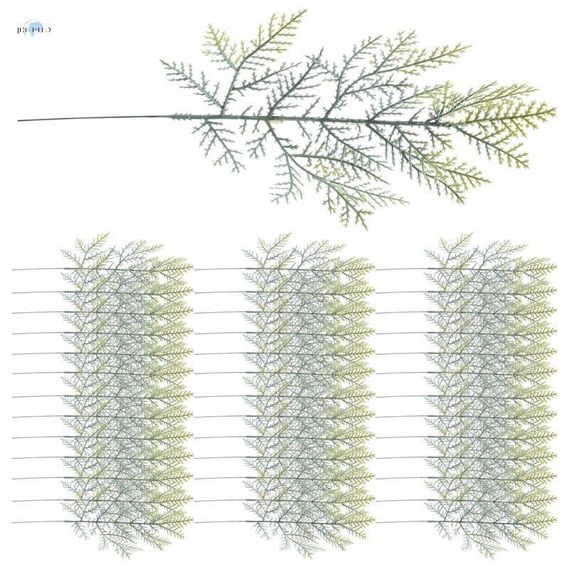 40 ชิ้นประดิษฐ์ Cedar Sprigs Faux Cedar สาขา Cedar Stems Sprigs Picks DIY อุปกรณ์เสริมสําหรับคริสต์ม