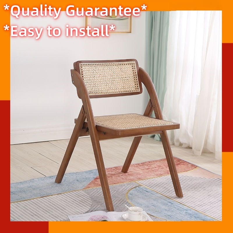 Rattan chair retro folding rattan chair home living room balcony single rattan chair bed and breakfa