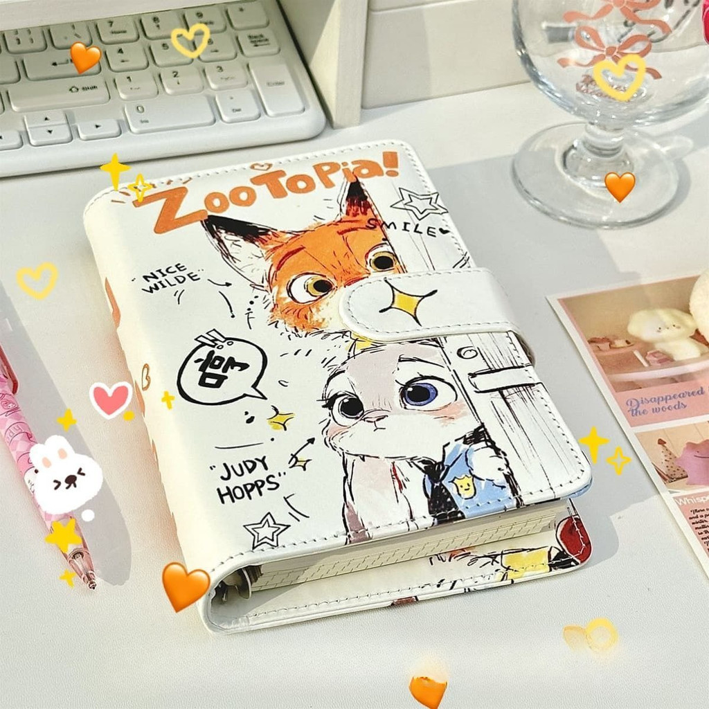 Zootopia a6 สมุดโน๊ตใบหลวมสมุดจดบันทึกแบบหนา