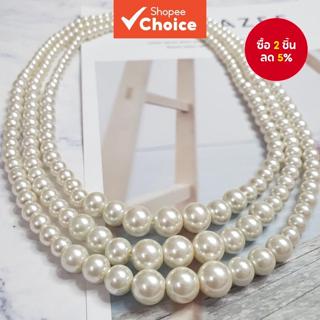 1 สร้อยคอมุกสามชั้นแฟชั่นใหม่เฉพาะ กี่เพ้า ถ่ายภาพถนนสร้อยคอ…