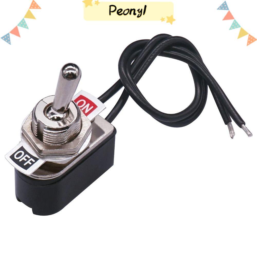 PEONY Toggle Rocker Switch, 2 Pin ON/ Latching Toggle Switch, ทนทาน AC 6A/125V 3A/250V Mini Heavy Du