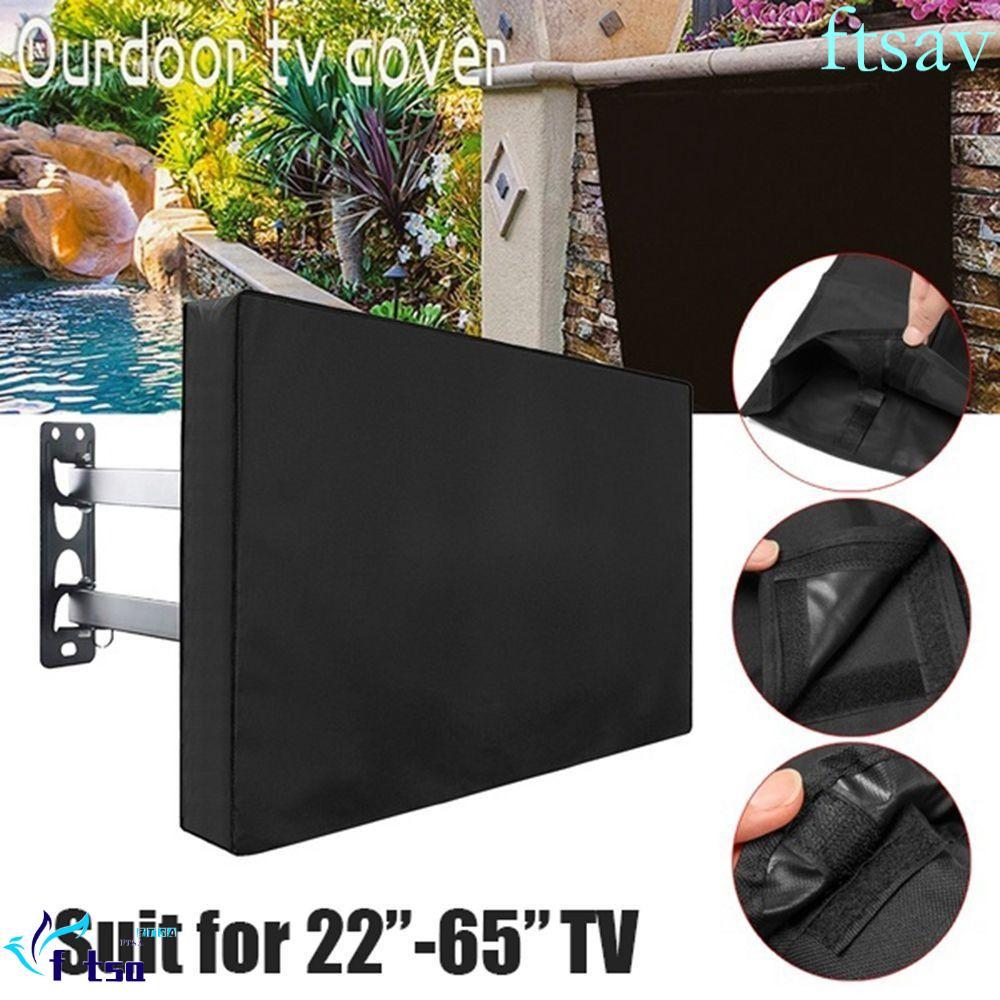 SWIFTSAVER ป้องกันโทรทัศน์, 600D Oxford ผ้า Breathable TV Cover, แบบพกพาสีดํากันน้ําป้องกันกรณี TV D