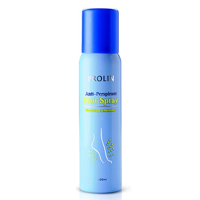 Prolin Anti-Perspirant Foot Spray 120 ml (Cosway Footspray Deodorant - ควบคุมปัญหาเท้าเหม็นเหงื่อออก
