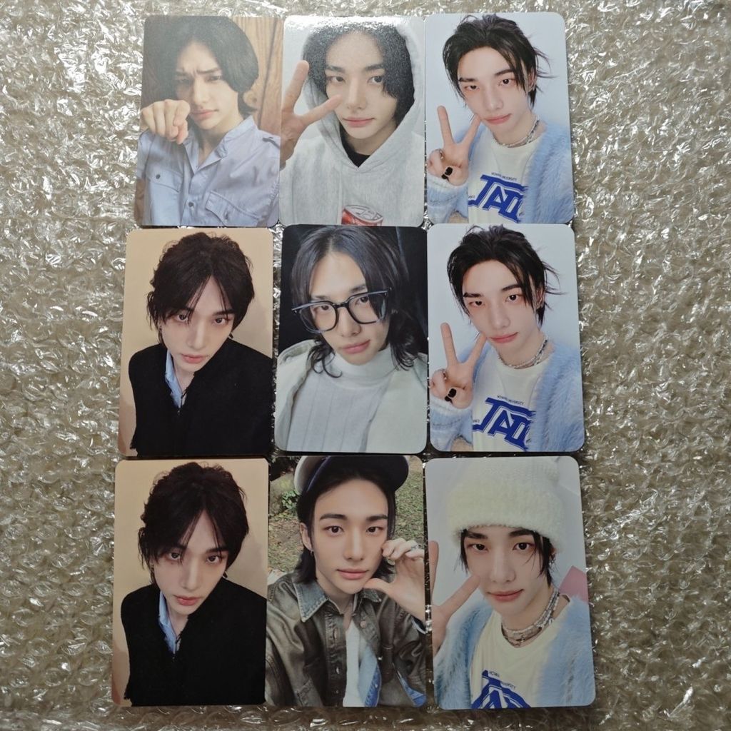 ของแท้straykids fan skz fan 4 Hyunchen fan face การ์ดเล็ก Hwang Hyunjin Hyunjin Hyunjin