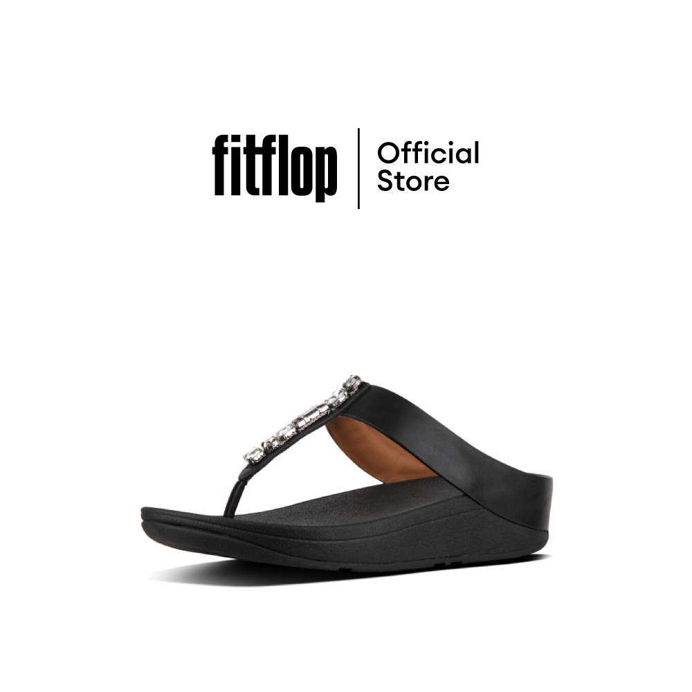 FITFLOP FINO BEJEWELLED รองเท้าแตะแบบหูหนีบผู้หญิง รุ่น N54-001 สี BLACK
