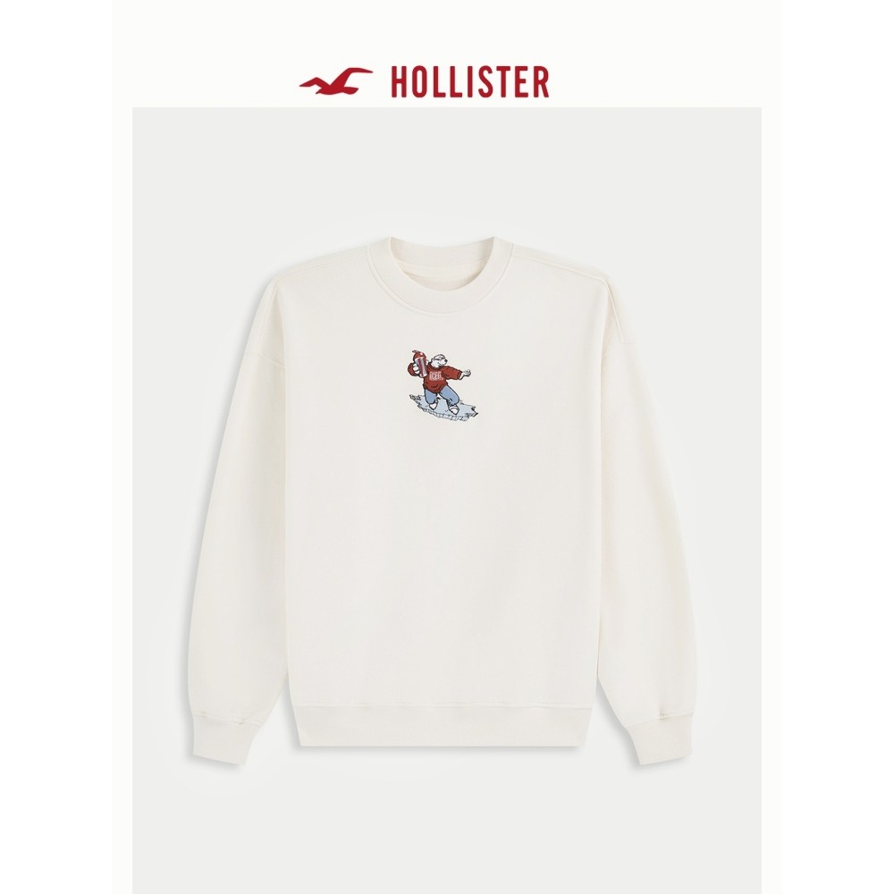 เสื้อกันหนาว Hollister พิมพ์ลายหมี สำหรับผู้ชายและผู้หญิง ผ้าฝ้ายนุ่มสบาย