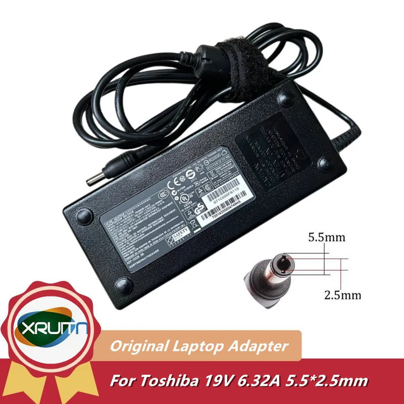 19V 6.32A 120W ของแท้แล็ปท็อปอะแดปเตอร์ไฟ AC สําหรับ Toshiba Satellite A505 L500 M505 L850-B451 PA37