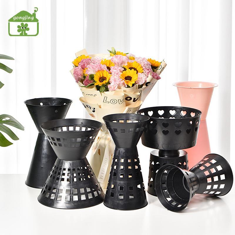 [Gong] บรรจุภัณฑ์ดอกไม้ซับ, อุปกรณ์ดอกไม้พลาสติกฐานช่อดอกไม้, ทําเอง ห่ออย่างรวดเร็วฐานดอกไม้สําหรับร้านดอกไม้พรรคร้าน th