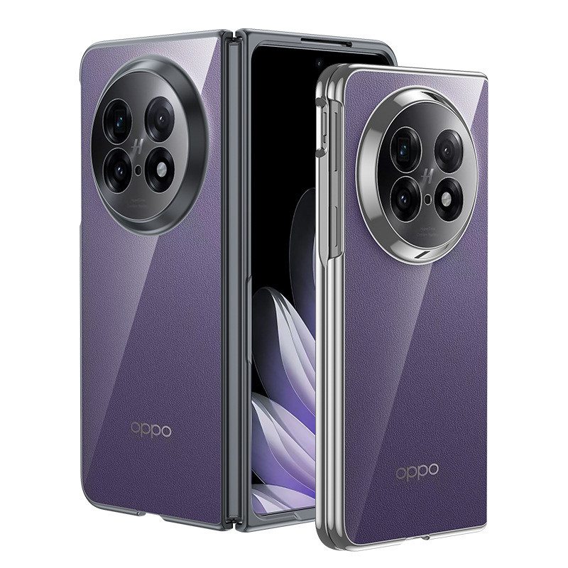 สําหรับเคสโทรศัพท์ OPPO Find N5 Find N3 ปลอกโปร่งใสด้วยไฟฟ้าบางเฉียบ Find N5 เปลือกป้องกันการตก