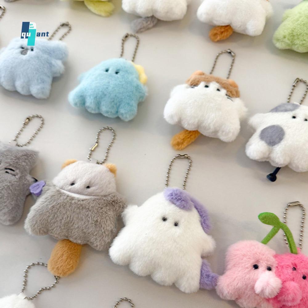 QUANTUMSKY Obaku แม่เหล็กติดตู้เย็น, พวงกุญแจสุ่มสไตล์แม่เหล็ก Obaku พวงกุญแจ, น่ารักขนยาวน่ารักนุ่ม