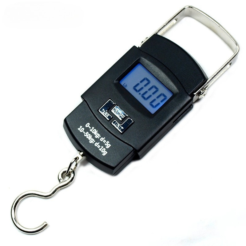 เครื่องชั่งแขวนดิจิตอล เครื่องชั่งกระเป๋า Protable Electronic Scale รุ่น Wh - A08 - Black *** ส่งฟรี ***