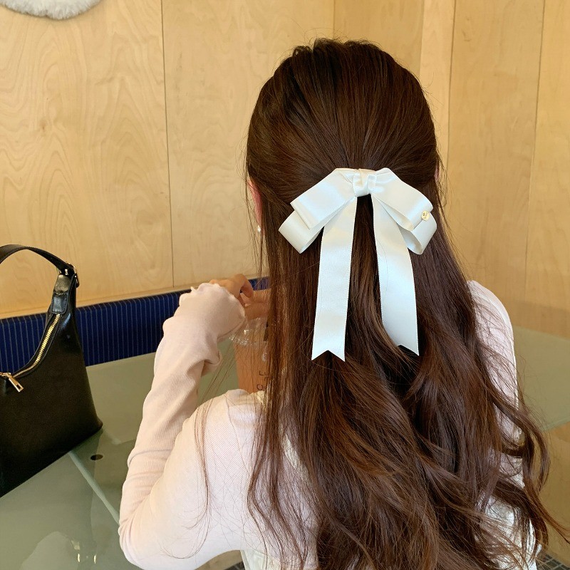 1 ชิ้นผู้หญิง Elegant Handwork Bowknot พู่ Hairpin คลิป Headwear อุปกรณ์เสริม
