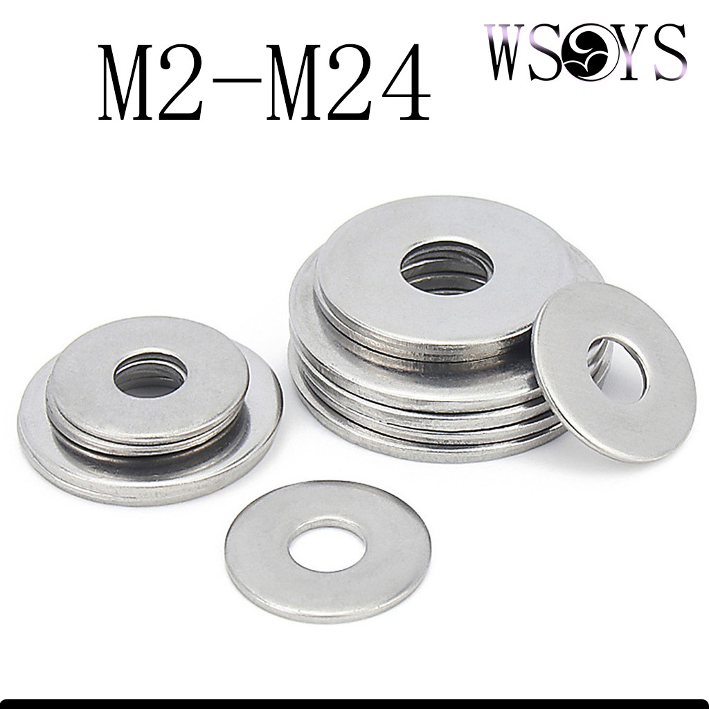 [WSYS-WJ]สินค้าพร้อมส่ง สแตนเลส 304 แหวนอีแปะ แหวนรอง น็อตสกรู/SUS304 Flat Washer M1.6-M4