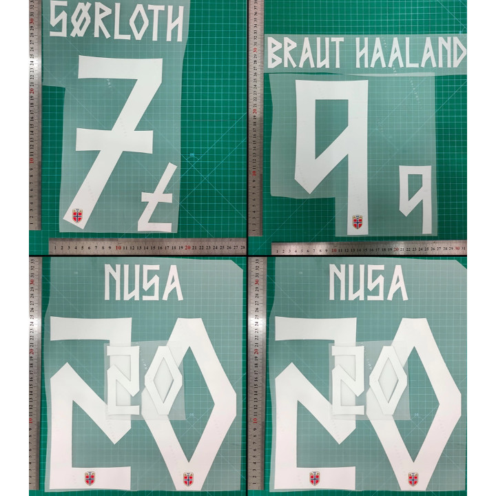 2026 นอร์เวย์ World Cup Home Collection ผู้ใหญ่ขนาด A+ เกรด Jersey Letter & Number สติ๊กเกอร์ถ่ายเทความร้อน