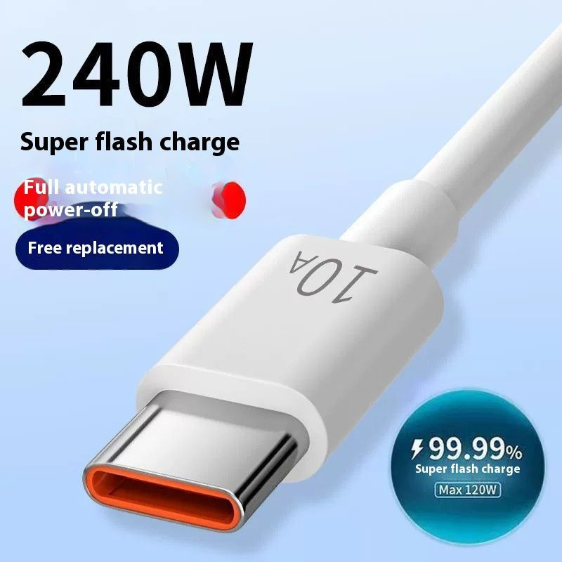 สาย USB-C ชาร์จเร็วสุด 240W พร้อมระบบปิดอัตโนมัติ