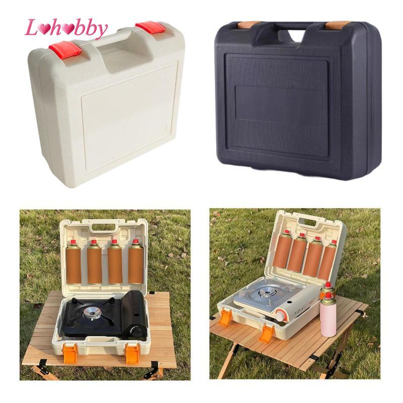 [lovoski2ap] Camping Kitchen Box Utility Tote ABS Hard Case for Portable Stove Gas Bottle Storage Ba