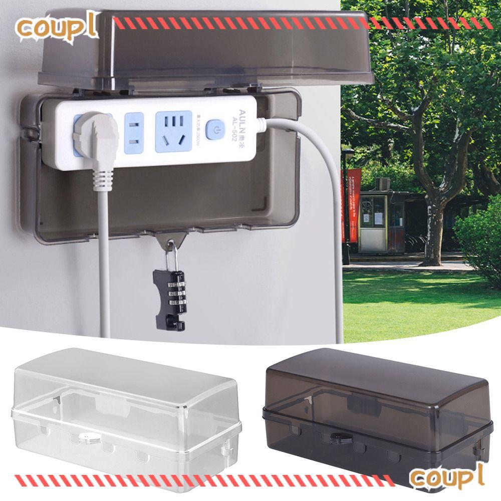 COUPLDW ฝาครอบตะกั่วขยาย, กล่องปลั๊กกันน้ําพลาสติก, ทนทานป้องกันการโจรกรรม Weatherproof Protect Outlet ฝาครอบป้องกันซ็อกเก็ตกลางแจ้ง